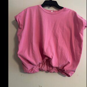 Nordstrom Grey Lab Pink Bubble Top XSmall XS